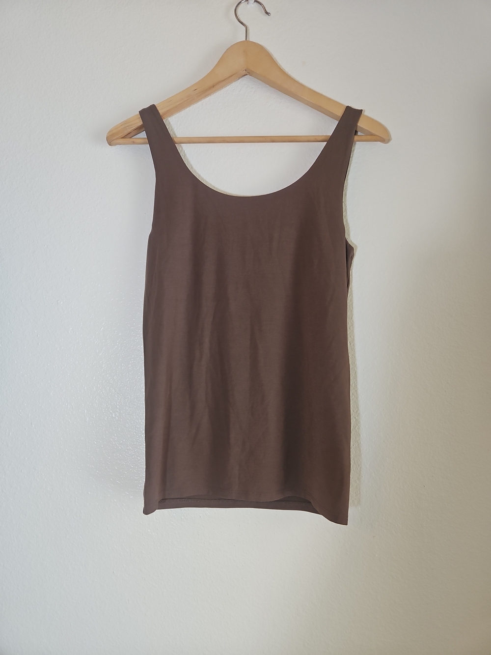 LTR by Splendid Brown Scoop Neck Tank Top Modal & Silk